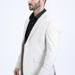 Men's Double Button Western Off-White Blazer