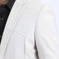 Men's Double Button Western Off-White Blazer