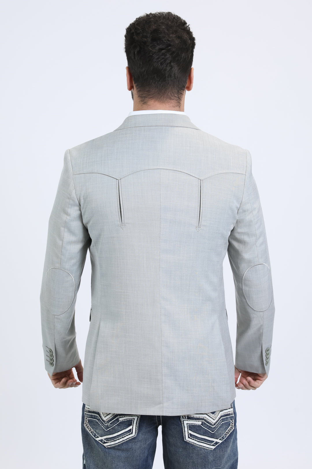 Men's Double Button Western Sage Blazer