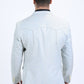 Men's Double Button Western White Blazer