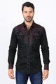 Scroll Embroidery Long Sleeve Shirt