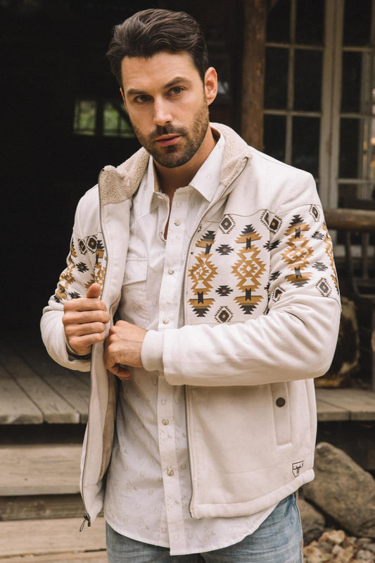 Mens Ethnic Aztec Quilted Fur Lined Camel Jacket Platini Fashion Mens Ethnic Aztec Quilted Fur Lined Camel Jacket Platini Fashion