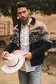 Aztec Quilted Jacket with Suede Accents
