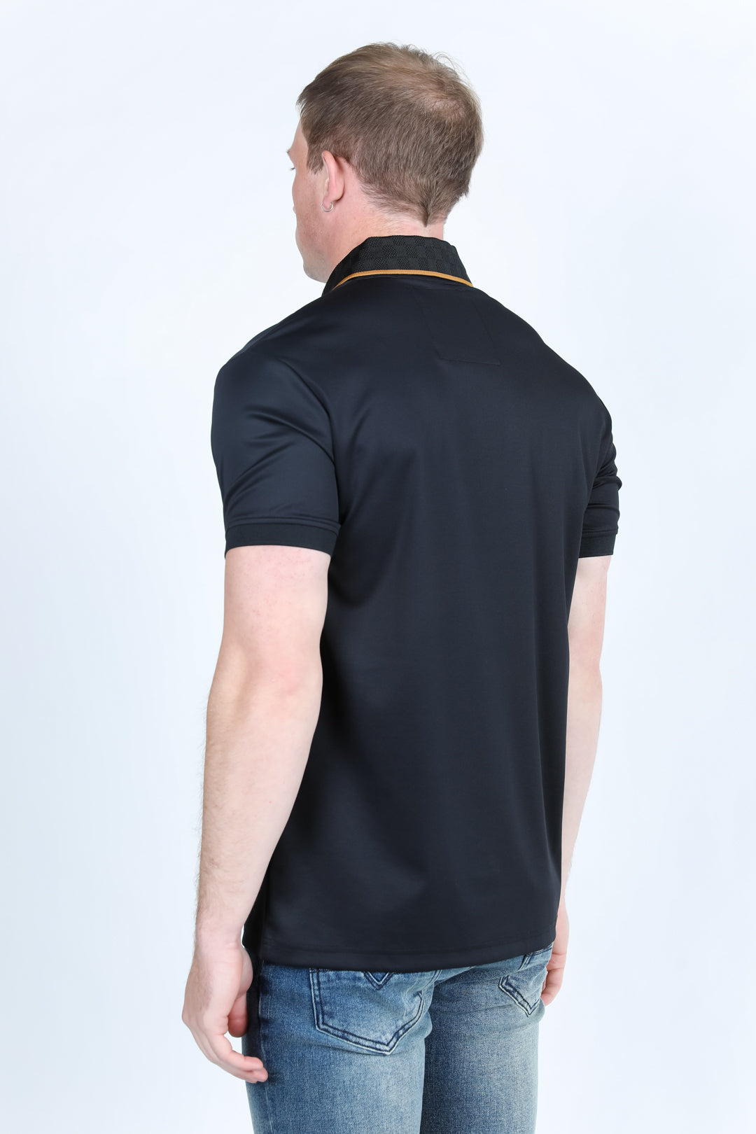 black royal crest polo side platini
