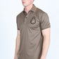 beige royal crest polo back platini