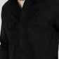 Men's Black Faux Suede Overshirt