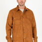 Men's Camel Faux Suede Overshirt