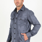 Men's Grey Faux Suede Overshirt