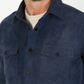 Men's Navy Faux Suede Overshirt