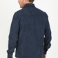 Men's Navy Faux Suede Overshirt