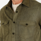 Men's Olive Faux Suede Overshirt
