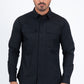 Black Performance Fishing Long Sleeve Shirt Men