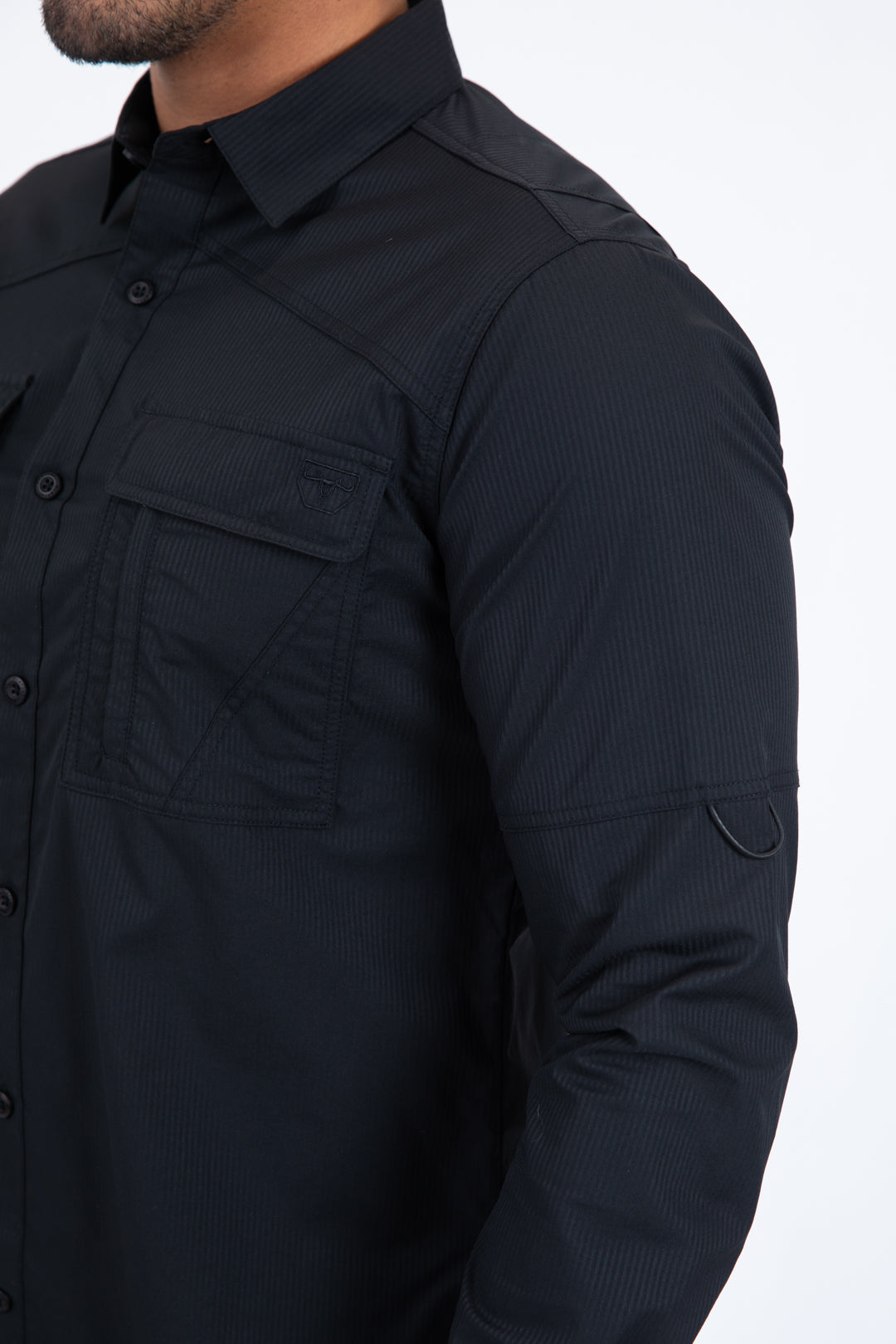 White Performance Fishing Long Sleeve Shirt Men