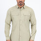 Khaki Performance Fishing Long Sleeve Shirt Men