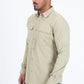 Khaki Performance Fishing Long Sleeve Shirt Men