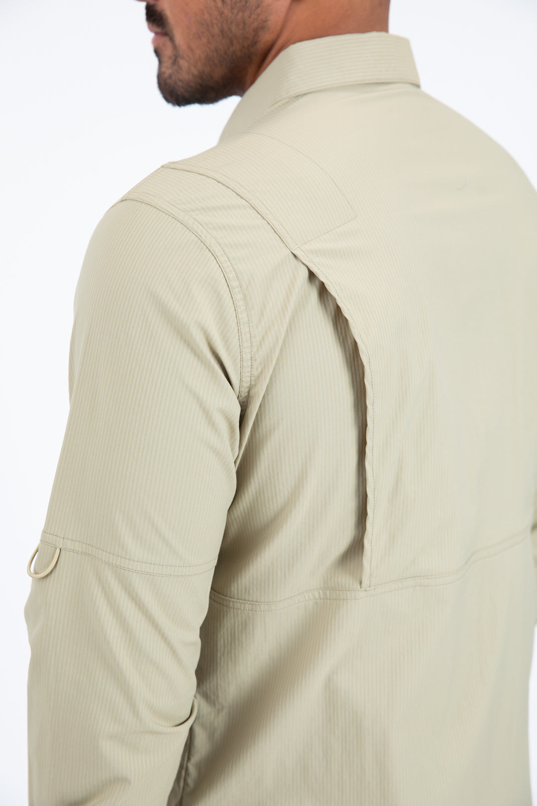Khaki Performance Fishing Long Sleeve Shirt Men
