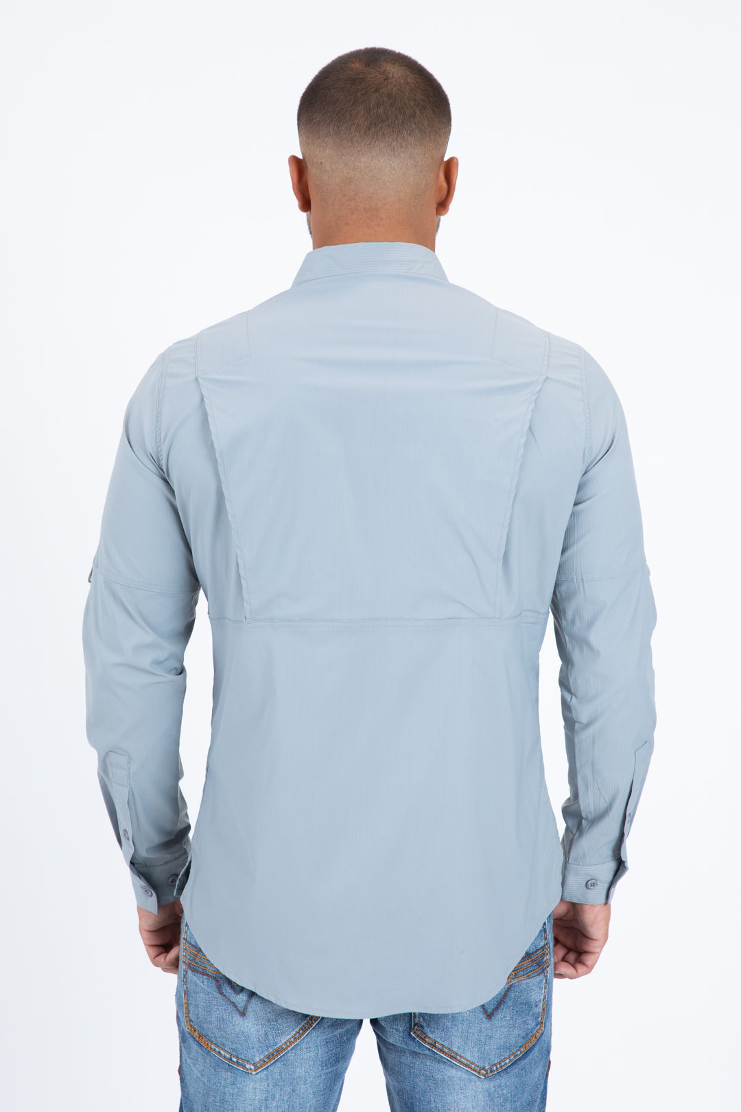 lt. grey performance fishing long sleeve shirt platini