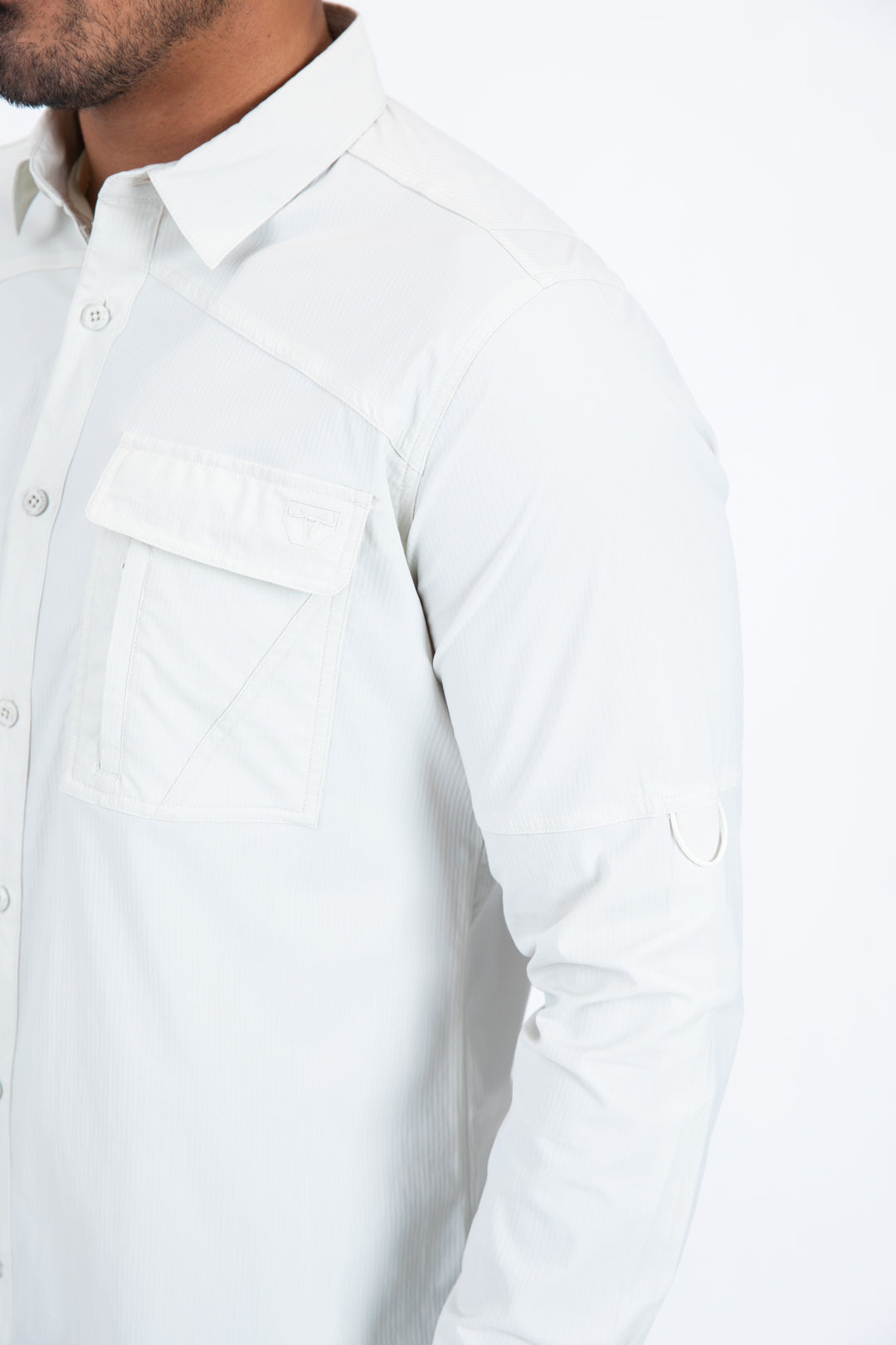 Off White Performance Fishing Long Sleeve Shirt Men