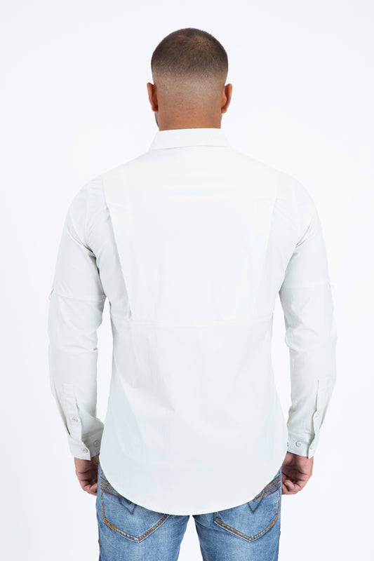 Off White Performance Fishing Long Sleeve Shirt Men