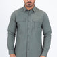 Olive Performance Fishing Long Sleeve Shirt Men