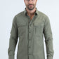 olive performance fishing long sleeve shirt platini