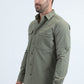 olive performance fishing long sleeve shirt platini