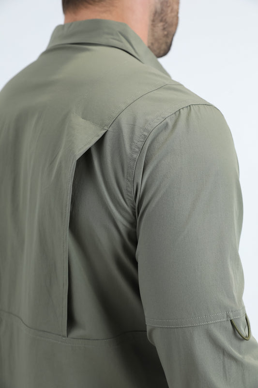 olive portage emblem fishing shirt men platini detail-2