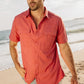Men's Fishing Salmon Short Sleeve Shirt