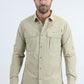 taupe performance fishing long sleeve shirt platini