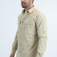 taupe performance fishing long sleeve shirt platini