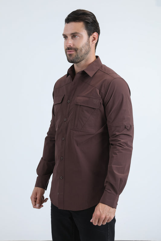 wine portage emblem fishing shirt men platini detail-3
