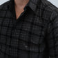 Men's Flocked Modern Fit Spandex Black/Black Shirt