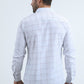 Men's Flocked Modern Fit Spandex White/Teal Shirt