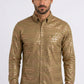 khaki foil western shirt men platini front