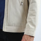 Mens Fur Lined Quilted Faux Suede Beige Coat