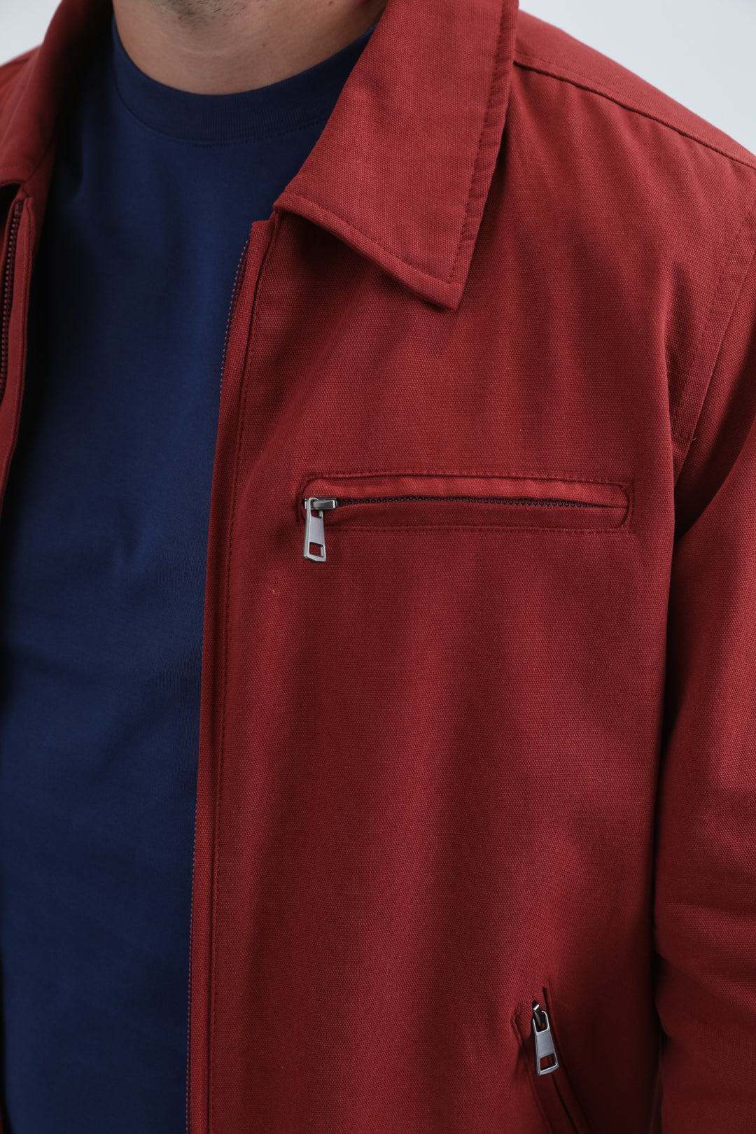 Mens Fur Lined Quilted Faux Suede Burgundy Coat