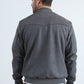 Mens Fur Lined Quilted Faux Suede Charcoal Coat