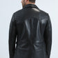 Mens Genuine Leather Black Coat
