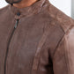 barrel genuine leather biker jacket platini