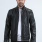 Mens Genuine Leather Black Jacket