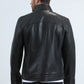 Mens Genuine Leather Black Jacket