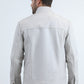 Mens Genuine Leather Quilted Bone Jacket
