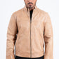 pug genuine leather quilted jacket platini