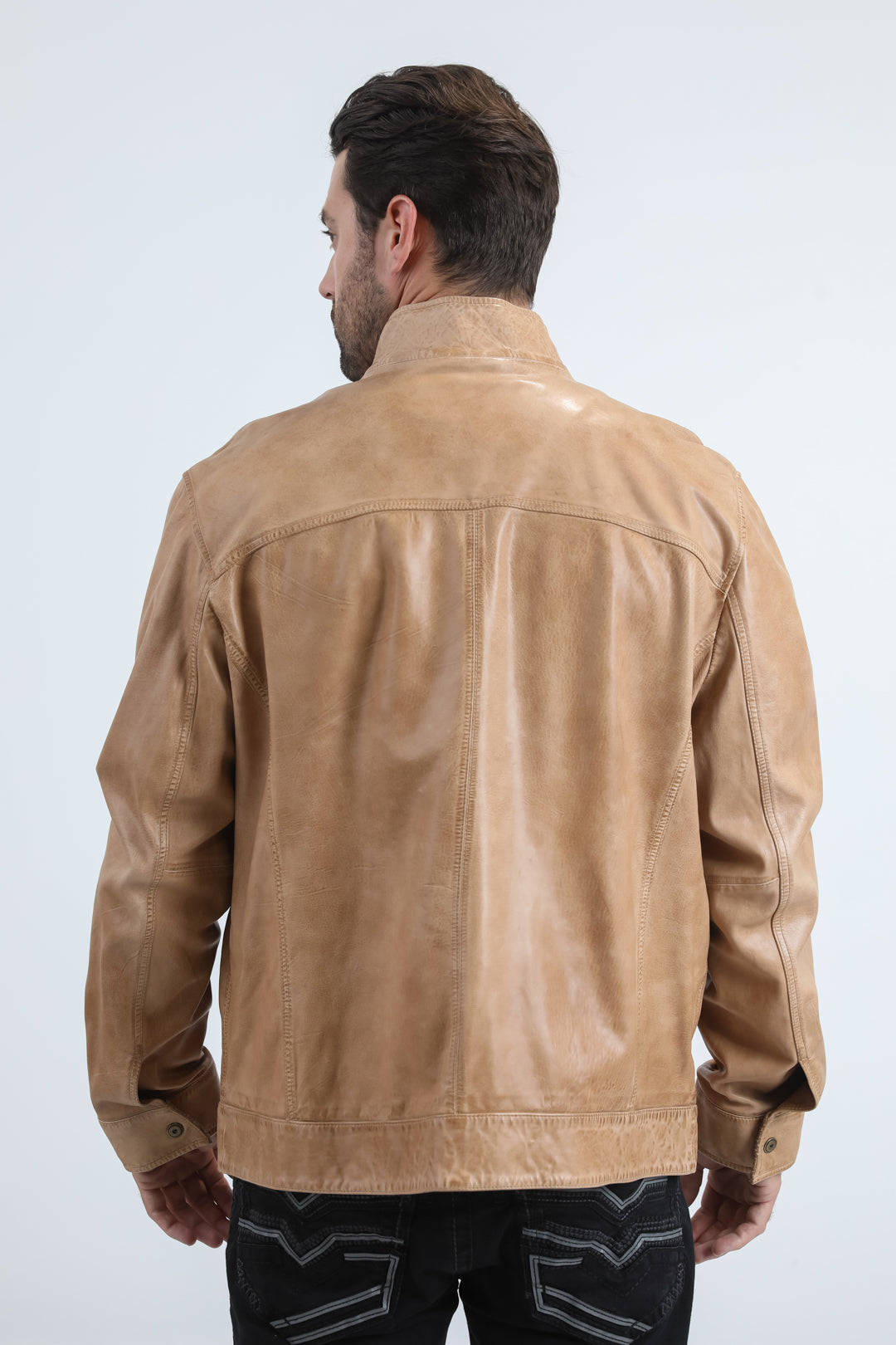 Mens Genuine Leather Pug Jacket