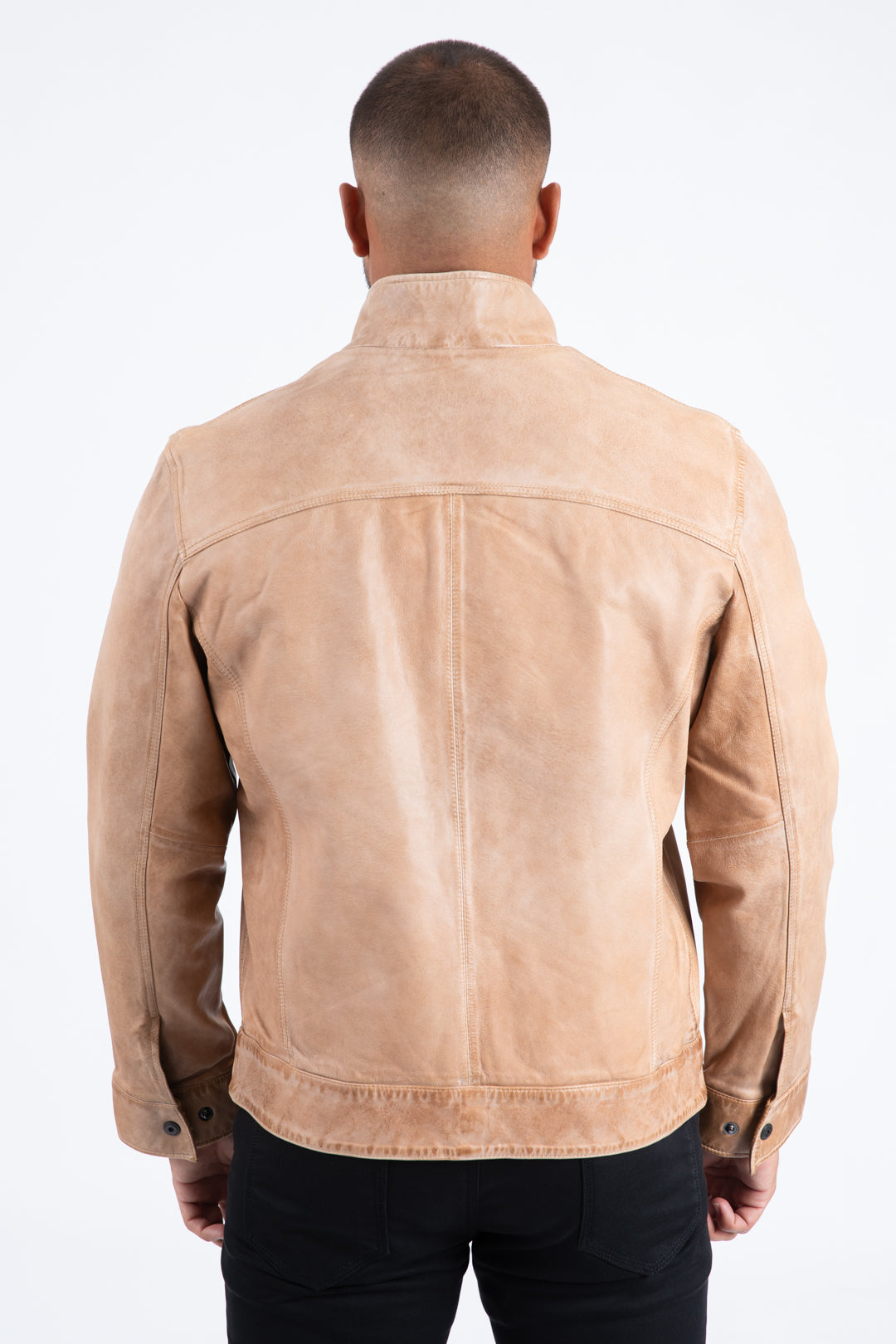pug genuine leather quilted jacket platini