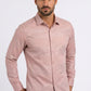 light pink geometric patchwork foil shirt men platini front