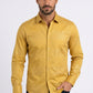 mustard geometric patchwork foil shirt men platini front