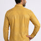 mustard geometric patchwork foil shirt men platini back