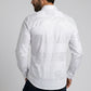 white geometric patchwork foil shirt men platini back