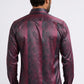 burgundy gradient paisley foil shirt men platini side